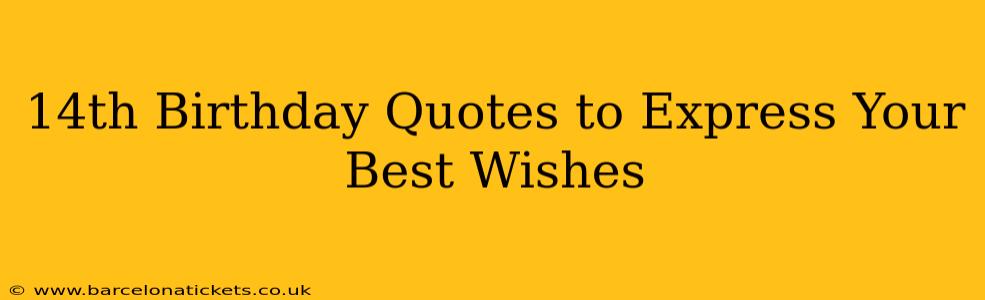 14th Birthday Quotes to Express Your Best Wishes