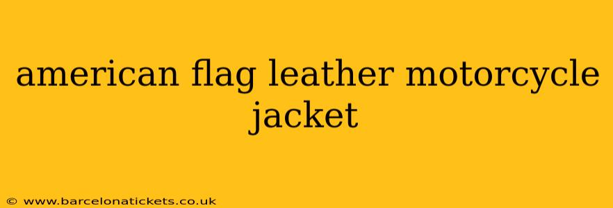 american flag leather motorcycle jacket