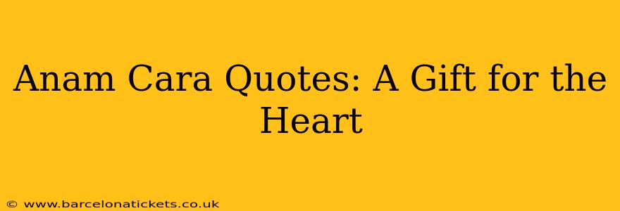 Anam Cara Quotes: A Gift for the Heart