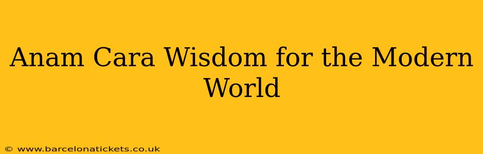 Anam Cara Wisdom for the Modern World