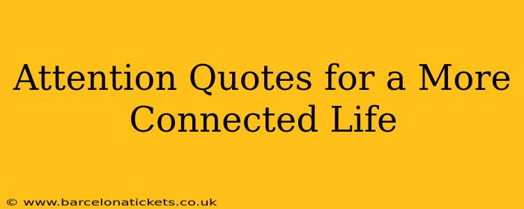 Attention Quotes for a More Connected Life