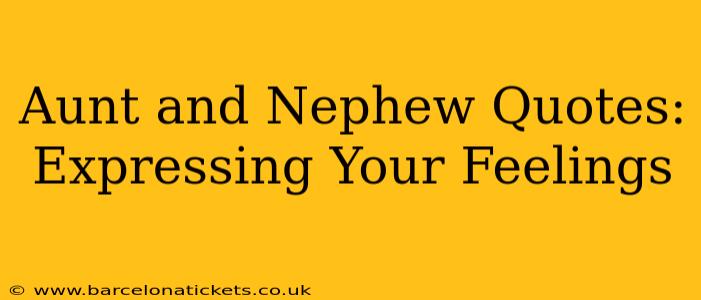 Aunt and Nephew Quotes: Expressing Your Feelings