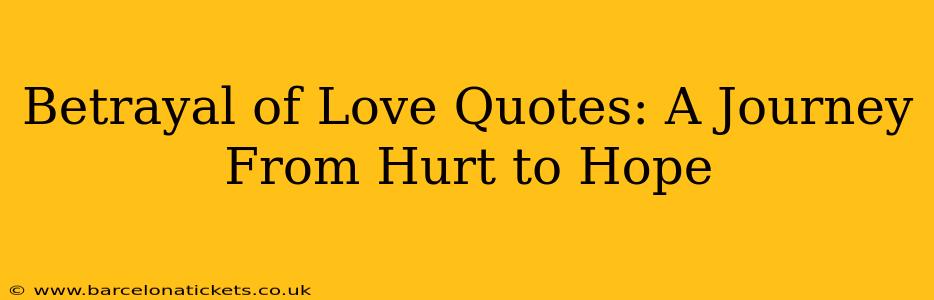 Betrayal of Love Quotes: A Journey From Hurt to Hope