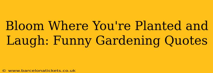 Bloom Where You're Planted and Laugh: Funny Gardening Quotes