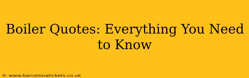 Boiler Quotes: Everything You Need to Know