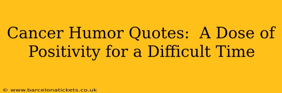 Cancer Humor Quotes:  A Dose of Positivity for a Difficult Time