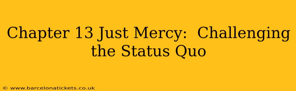 Chapter 13 Just Mercy:  Challenging the Status Quo