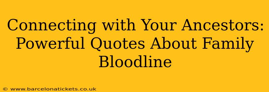 Connecting with Your Ancestors: Powerful Quotes About Family Bloodline