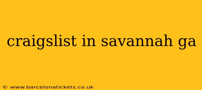 craigslist in savannah ga