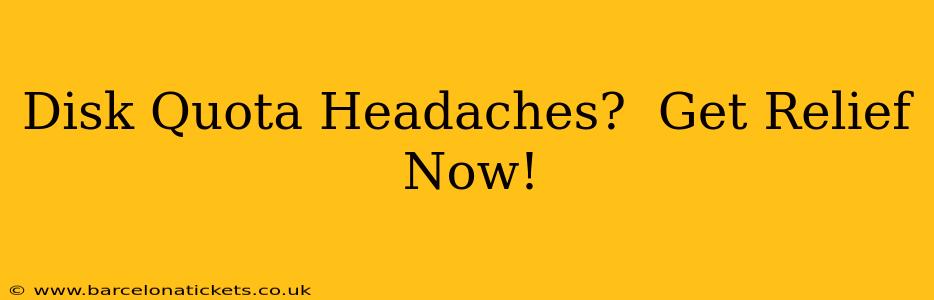 Disk Quota Headaches?  Get Relief Now!