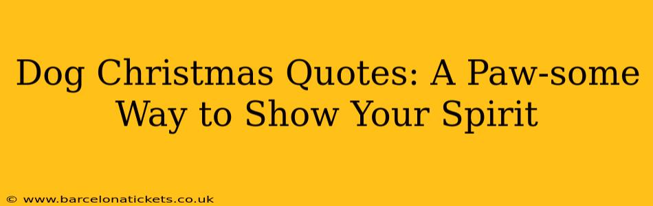 Dog Christmas Quotes: A Paw-some Way to Show Your Spirit