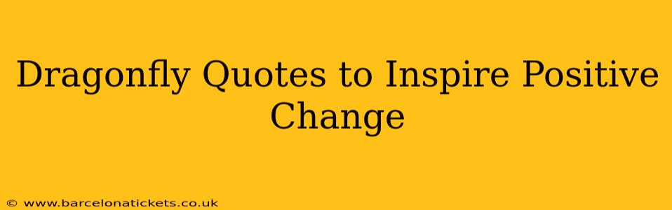 Dragonfly Quotes to Inspire Positive Change