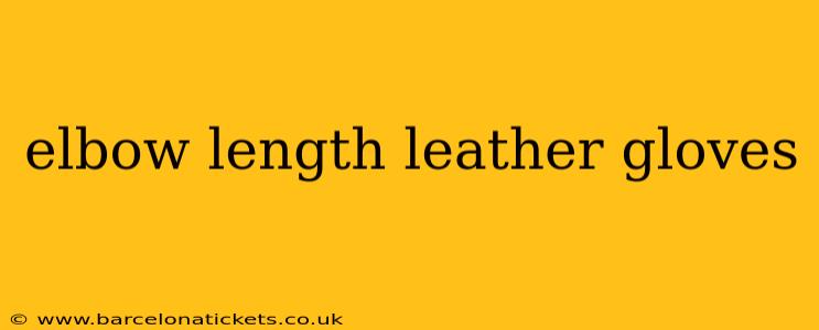 elbow length leather gloves