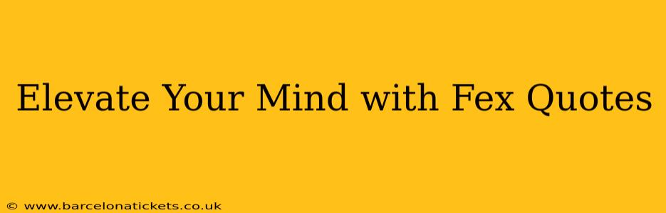 Elevate Your Mind with Fex Quotes