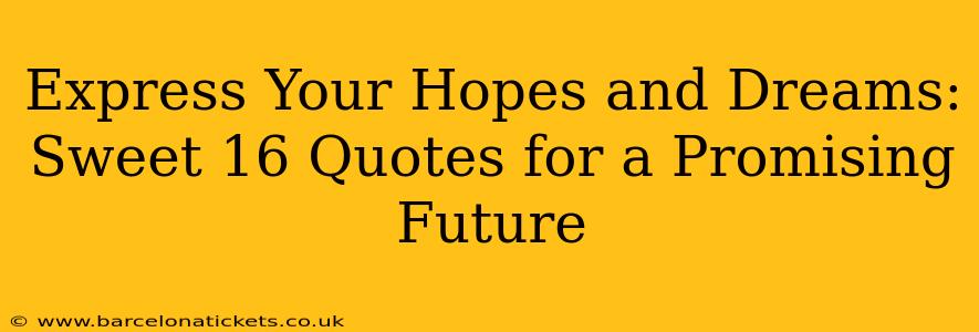 Express Your Hopes and Dreams: Sweet 16 Quotes for a Promising Future