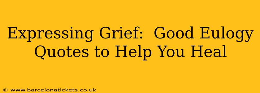 Expressing Grief:  Good Eulogy Quotes to Help You Heal