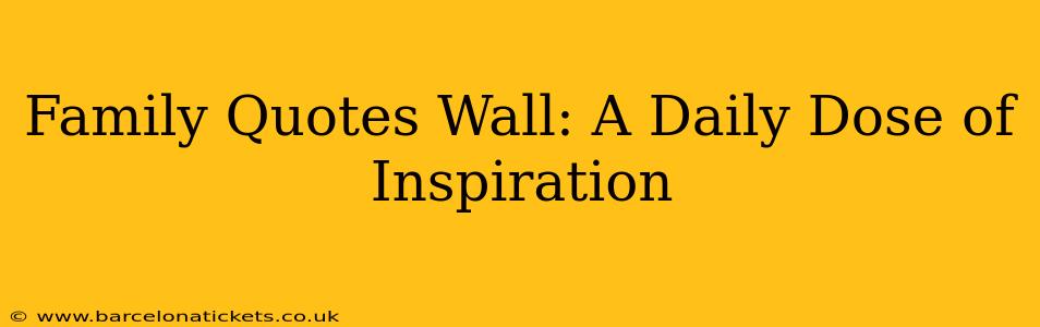Family Quotes Wall: A Daily Dose of Inspiration
