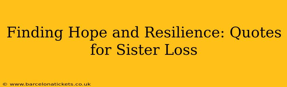 Finding Hope and Resilience: Quotes for Sister Loss