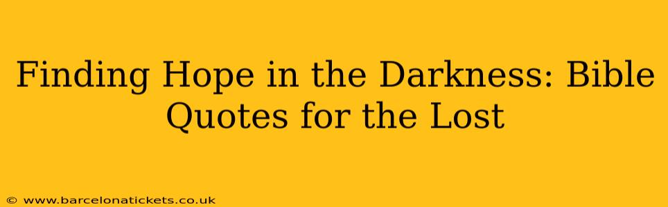 Finding Hope in the Darkness: Bible Quotes for the Lost