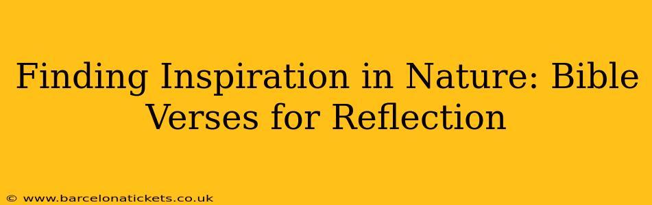 Finding Inspiration in Nature: Bible Verses for Reflection