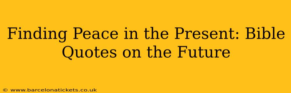 Finding Peace in the Present: Bible Quotes on the Future