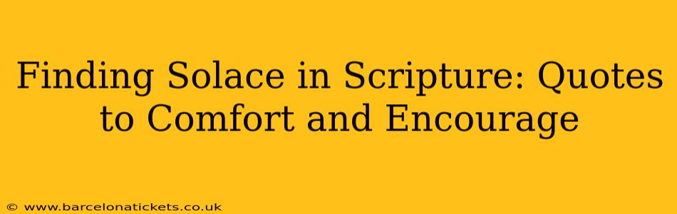 Finding Solace in Scripture: Quotes to Comfort and Encourage