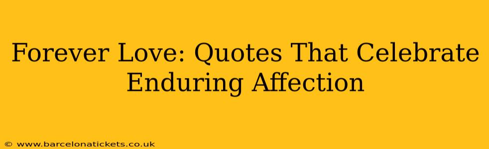 Forever Love: Quotes That Celebrate Enduring Affection