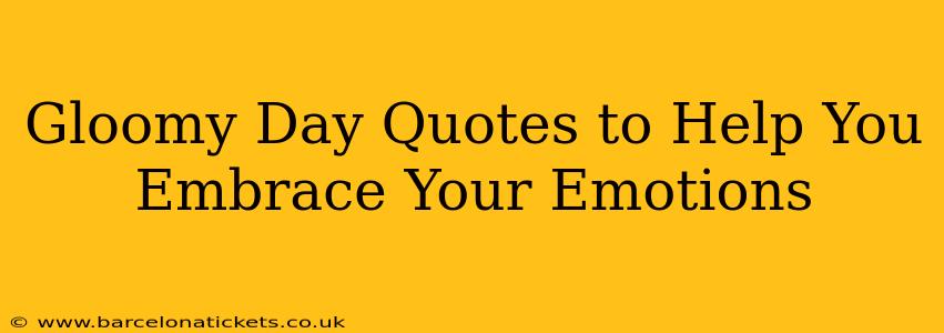 Gloomy Day Quotes to Help You Embrace Your Emotions