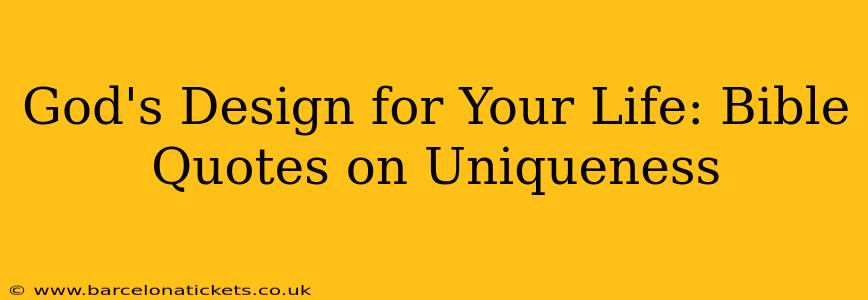 God's Design for Your Life: Bible Quotes on Uniqueness