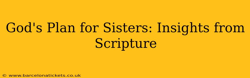 God's Plan for Sisters: Insights from Scripture