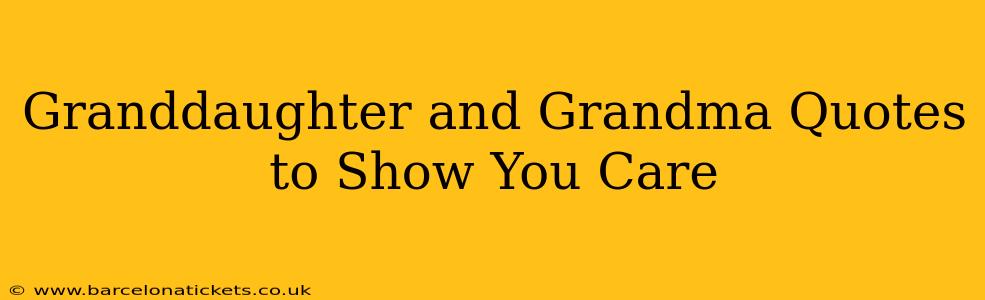 Granddaughter and Grandma Quotes to Show You Care