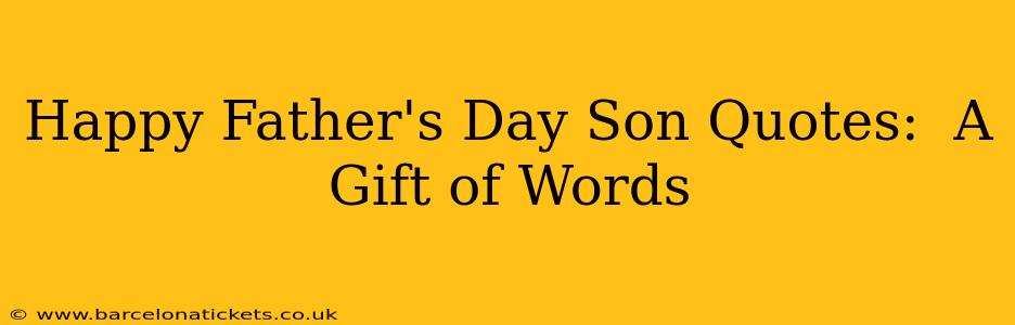 Happy Father's Day Son Quotes:  A Gift of Words