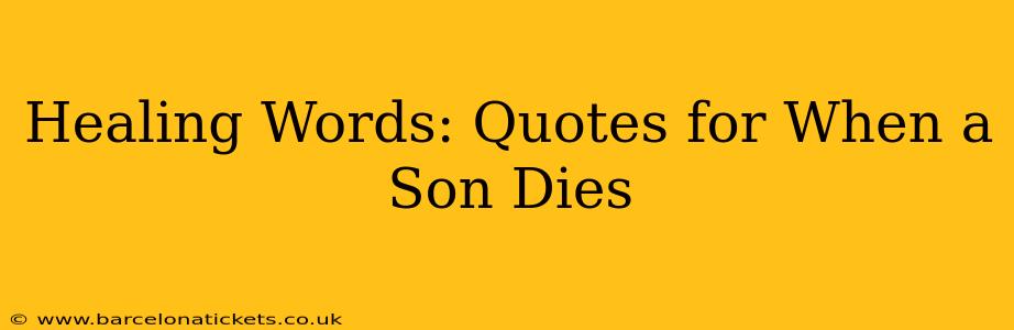 Healing Words: Quotes for When a Son Dies