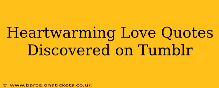Heartwarming Love Quotes Discovered on Tumblr