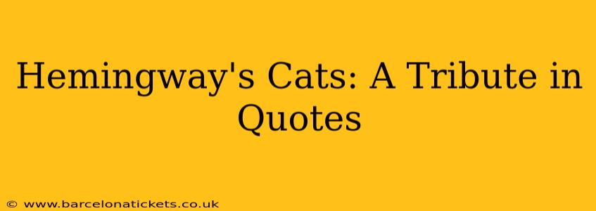 Hemingway's Cats: A Tribute in Quotes