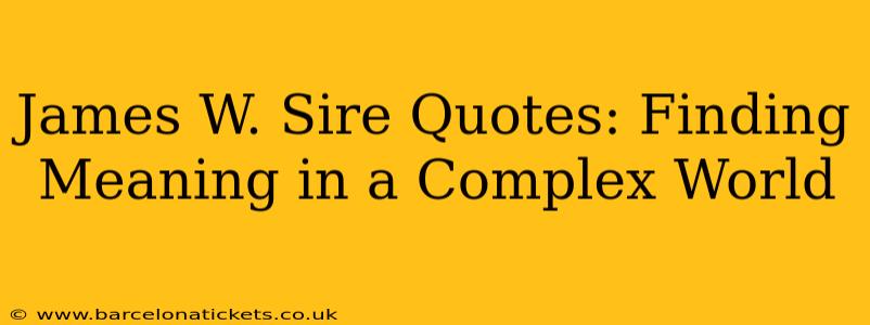 James W. Sire Quotes: Finding Meaning in a Complex World