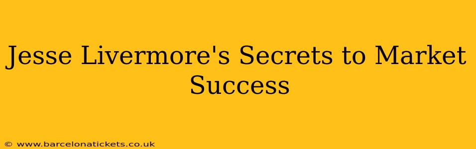 Jesse Livermore's Secrets to Market Success