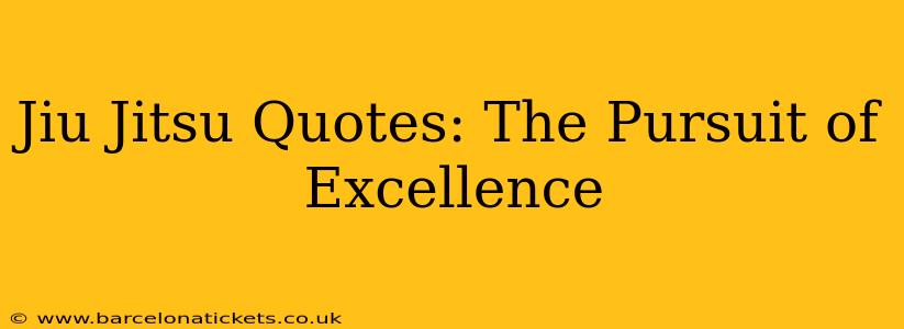 Jiu Jitsu Quotes: The Pursuit of Excellence