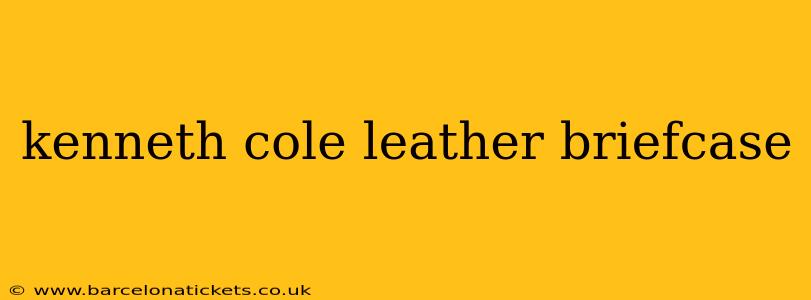 kenneth cole leather briefcase