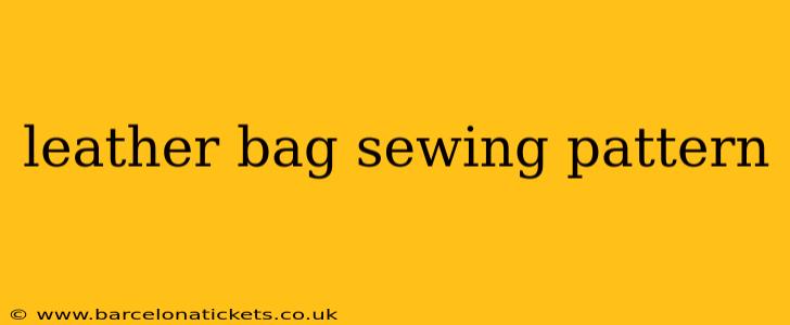 leather bag sewing pattern