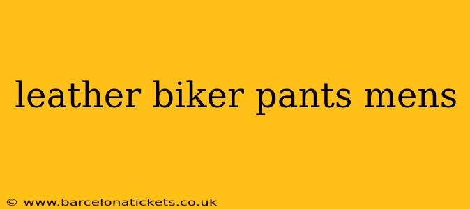 leather biker pants mens
