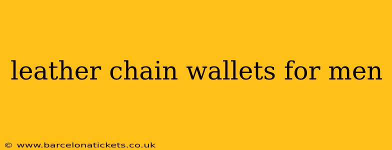 leather chain wallets for men