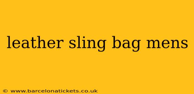 leather sling bag mens
