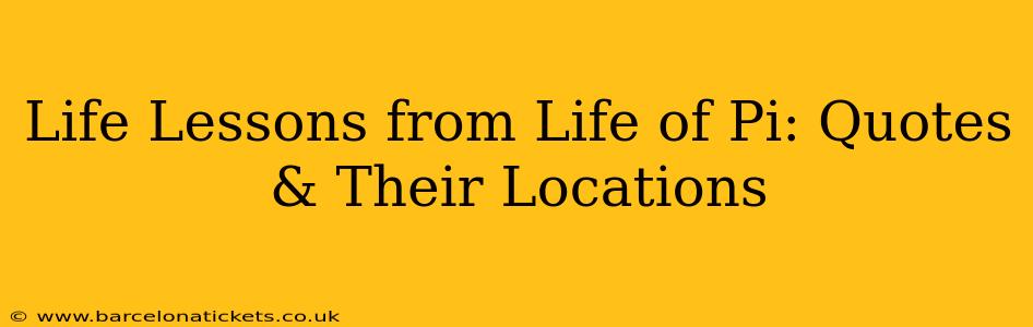 Life Lessons from Life of Pi: Quotes & Their Locations