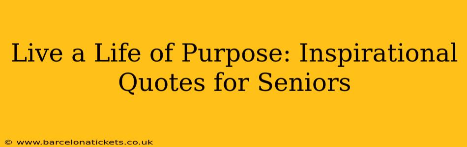 Live a Life of Purpose: Inspirational Quotes for Seniors