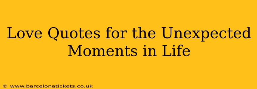 Love Quotes for the Unexpected Moments in Life