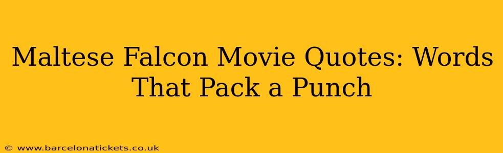 Maltese Falcon Movie Quotes: Words That Pack a Punch