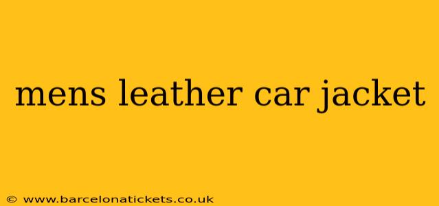 mens leather car jacket