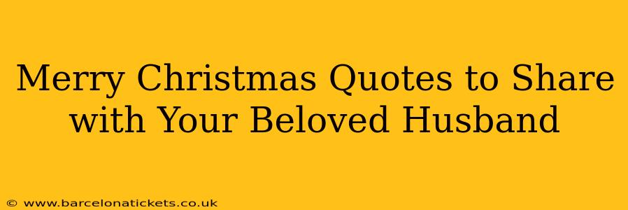 Merry Christmas Quotes to Share with Your Beloved Husband