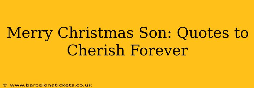 Merry Christmas Son: Quotes to Cherish Forever